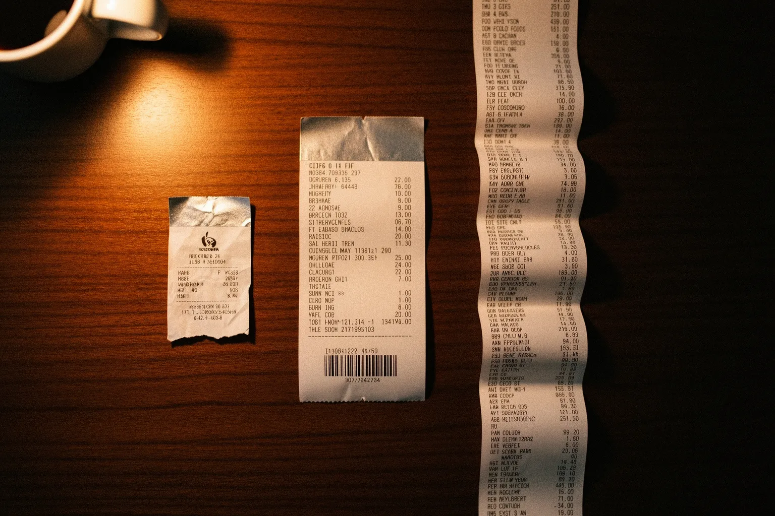 Cost comparison: three receipts of dramatically different lengths — same $20 monthly budget, vastly different output